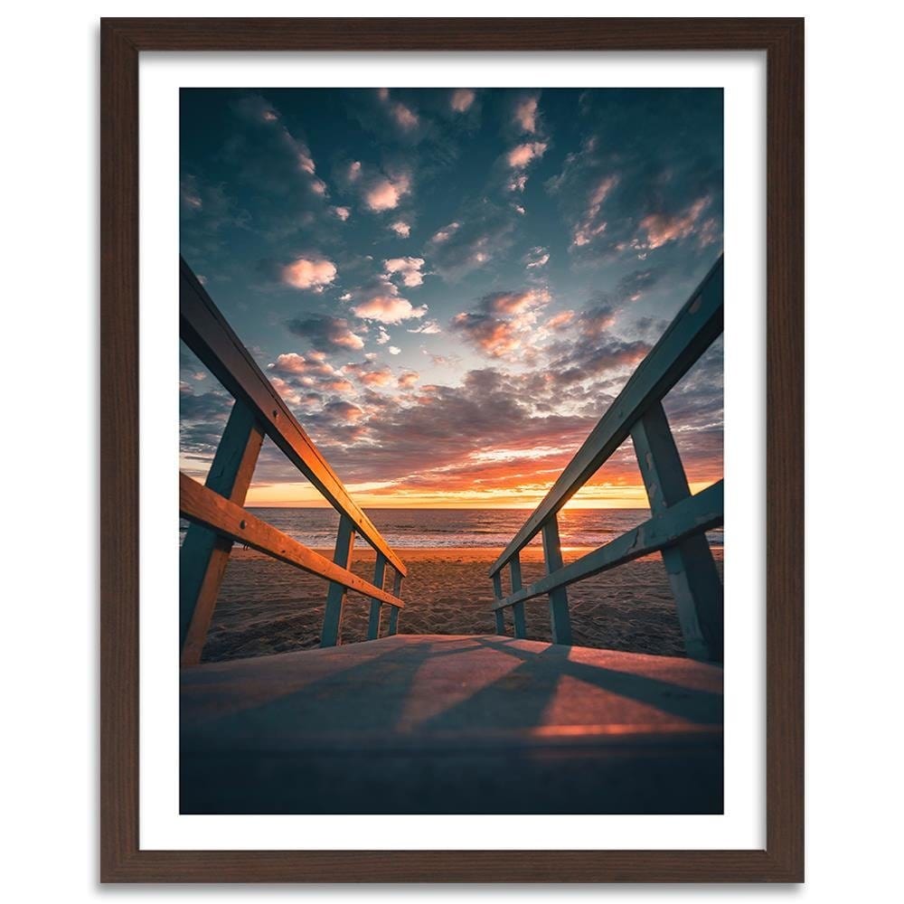 Glezna brūnā rāmī - Going To The Beach  Home Trends DECO