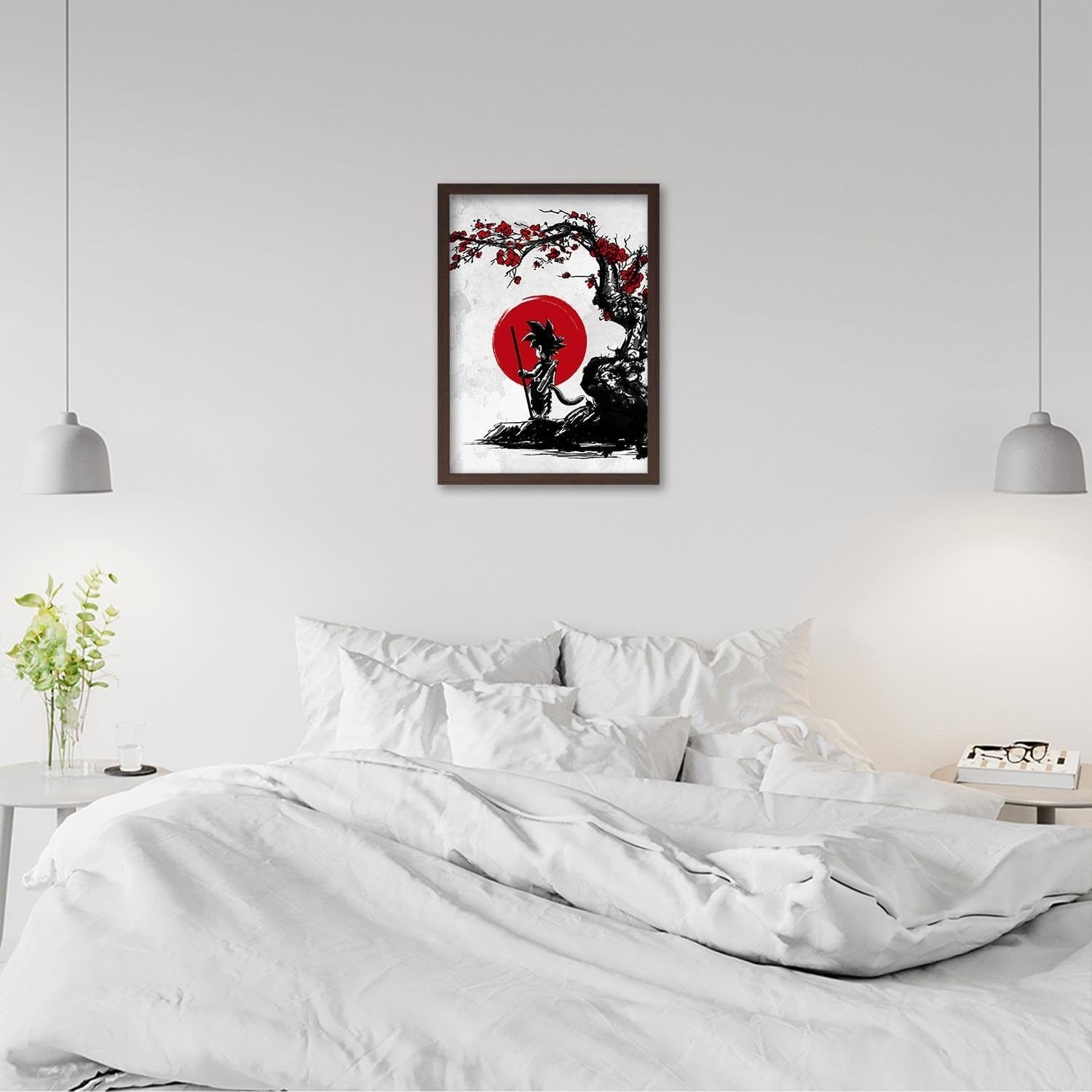 Glezna brūnā rāmī - Goku And The Red Moon Home Trends DECO