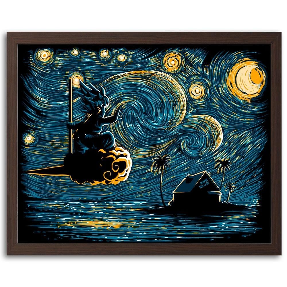 Glezna brūnā rāmī - Goku On The Cloud Home Trends DECO