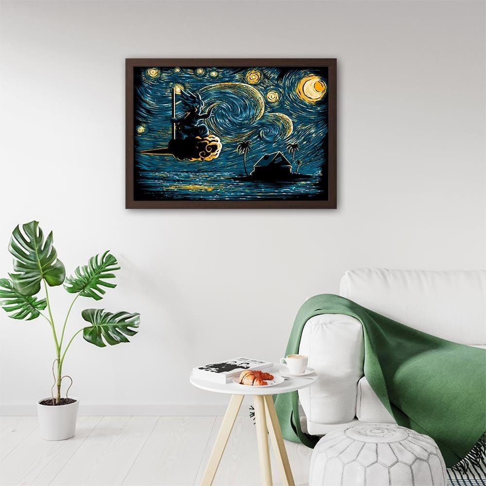 Glezna brūnā rāmī - Goku On The Cloud Home Trends DECO