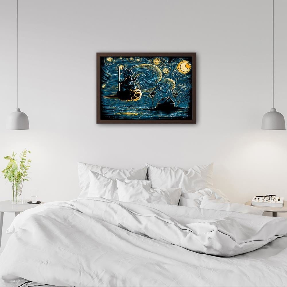 Glezna brūnā rāmī - Goku On The Cloud Home Trends DECO