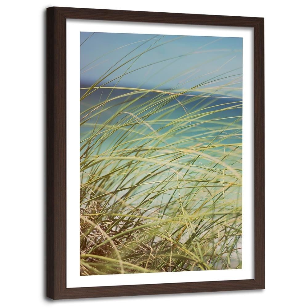 Glezna brūnā rāmī - Grass On The Dunes Home Trends DECO