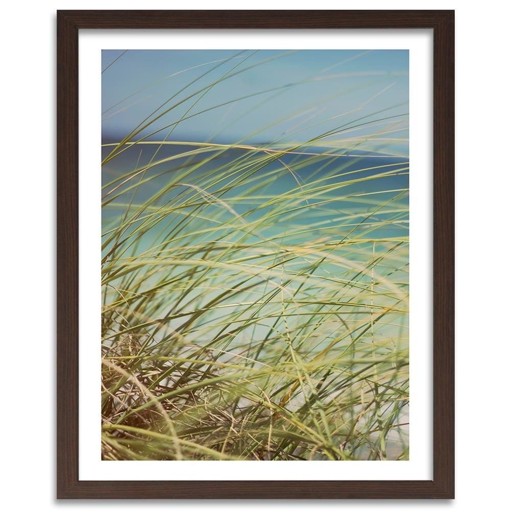 Glezna brūnā rāmī - Grass On The Dunes Home Trends DECO