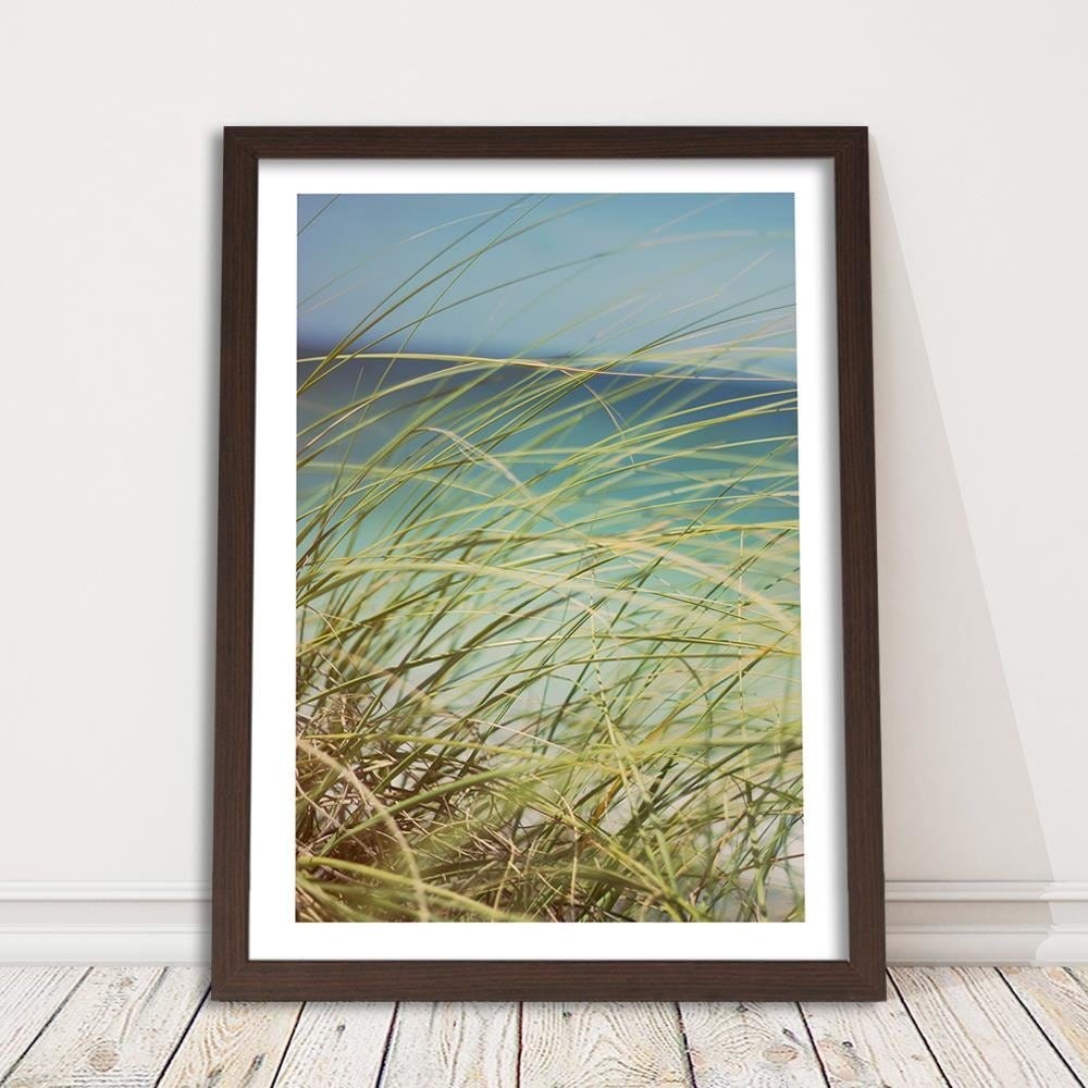 Glezna brūnā rāmī - Grass On The Dunes Home Trends DECO