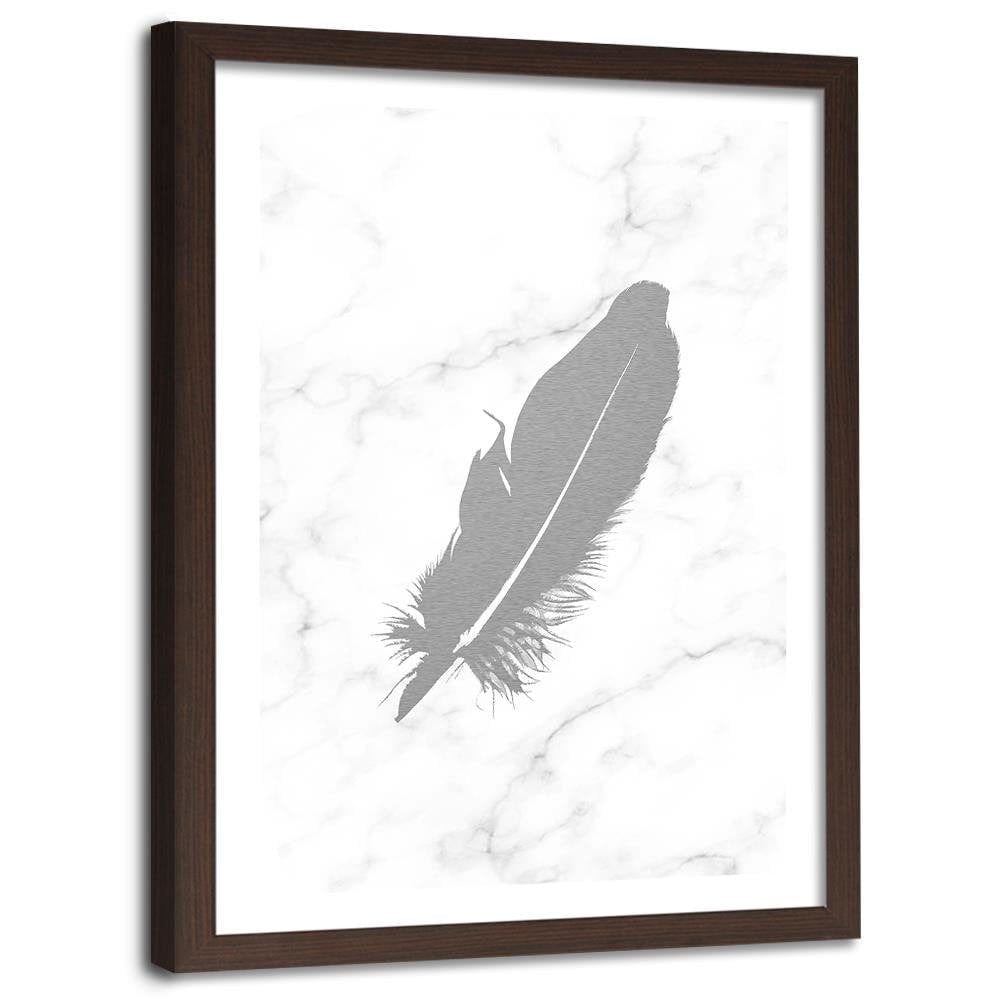 Glezna brūnā rāmī - Gray Feather Home Trends DECO