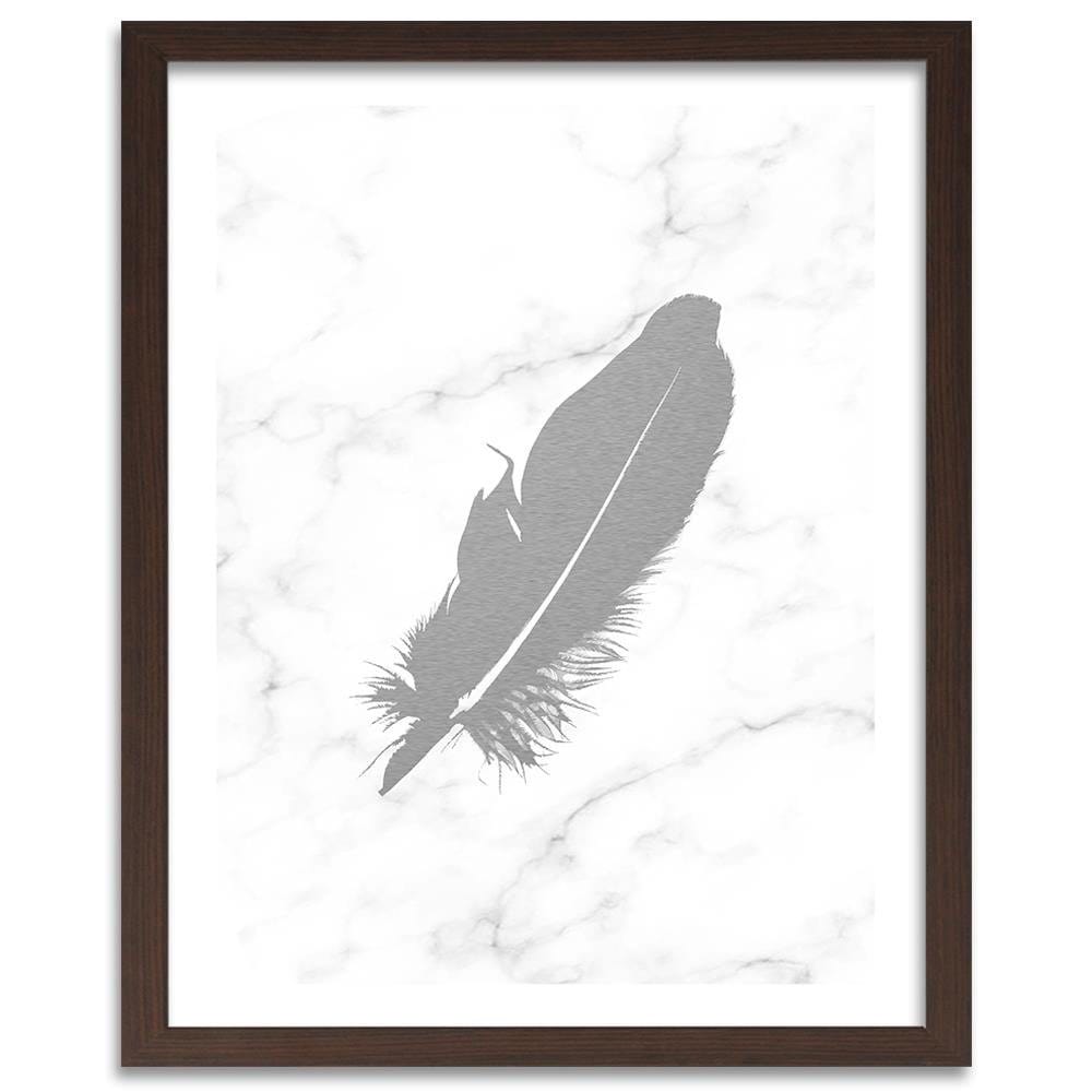 Glezna brūnā rāmī - Gray Feather Home Trends DECO
