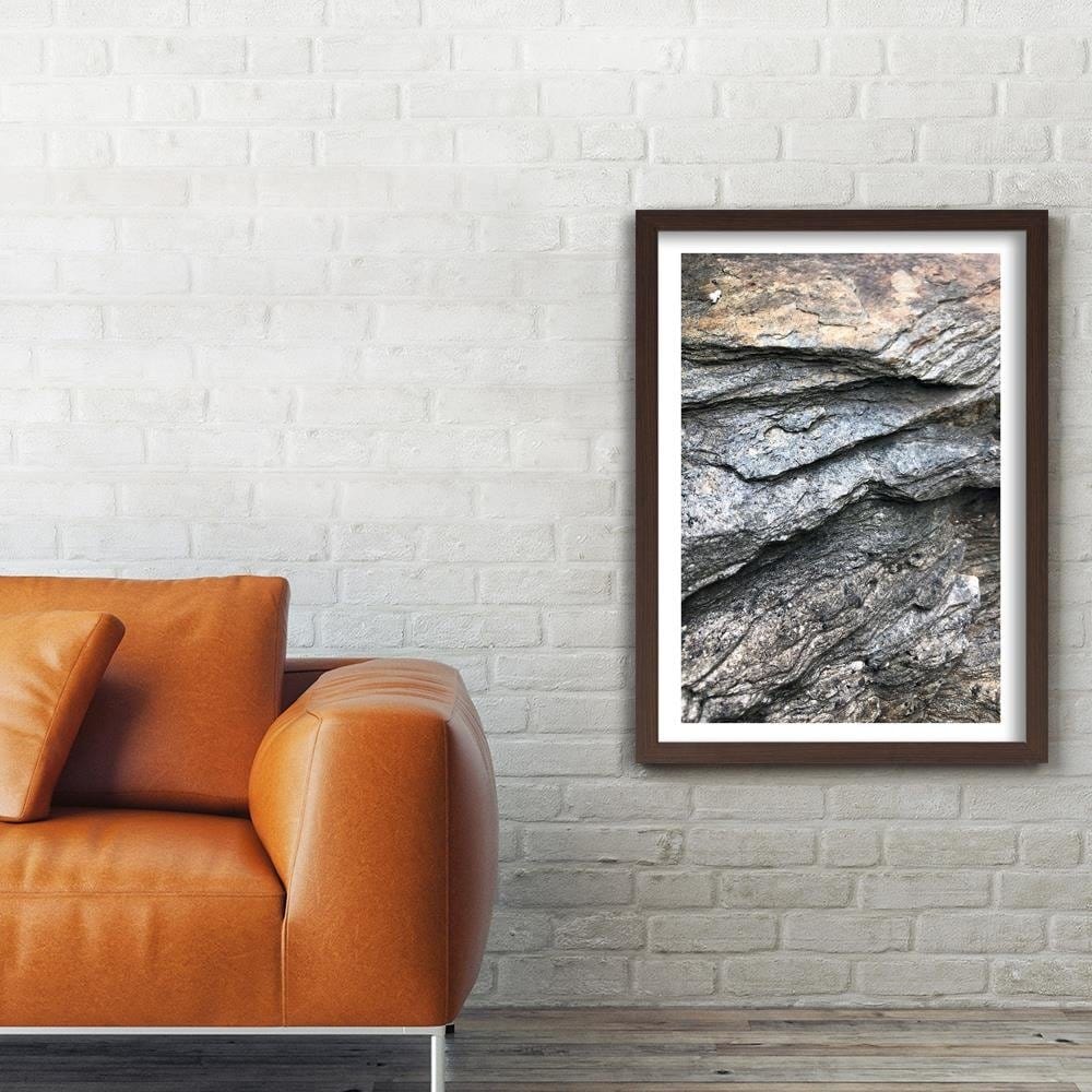 Glezna brūnā rāmī - Gray Rocks Home Trends DECO
