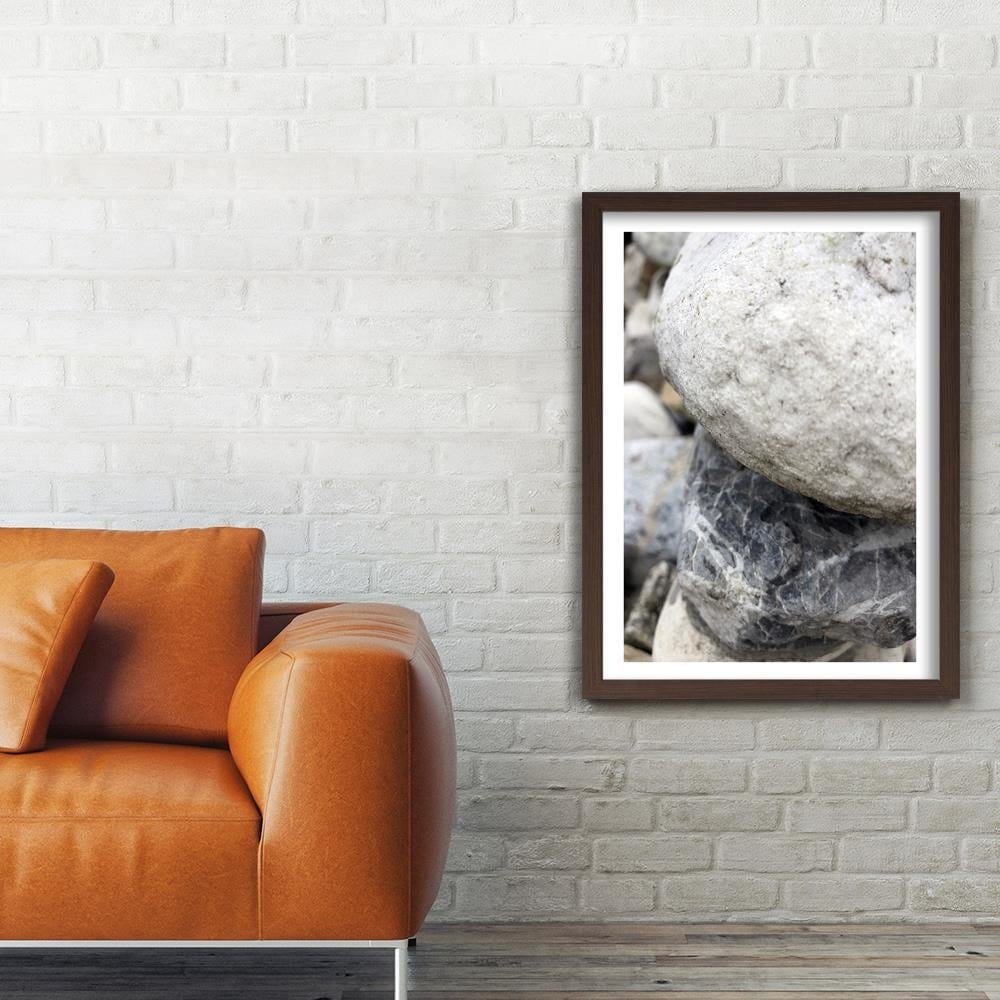 Glezna brūnā rāmī - Gray Stones Home Trends DECO