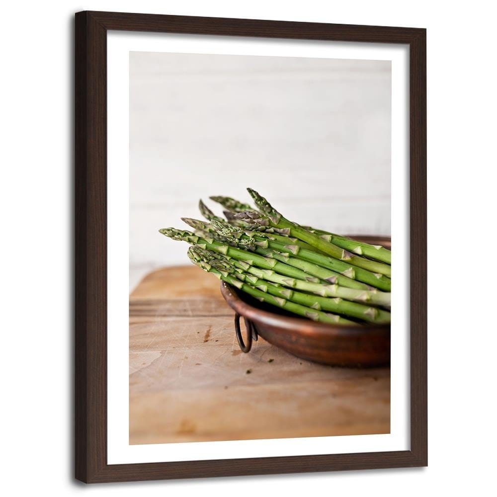 Glezna brūnā rāmī - Green Asparagus Home Trends DECO