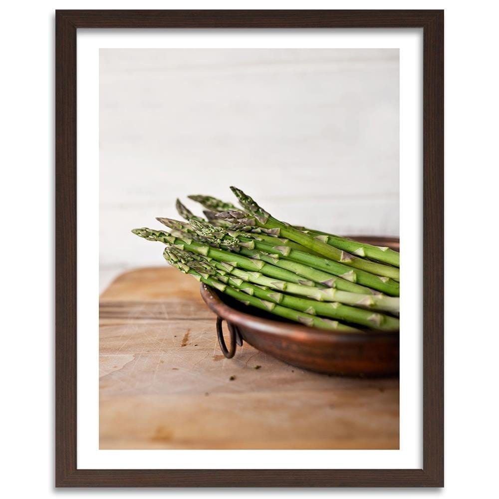 Glezna brūnā rāmī - Green Asparagus Home Trends DECO