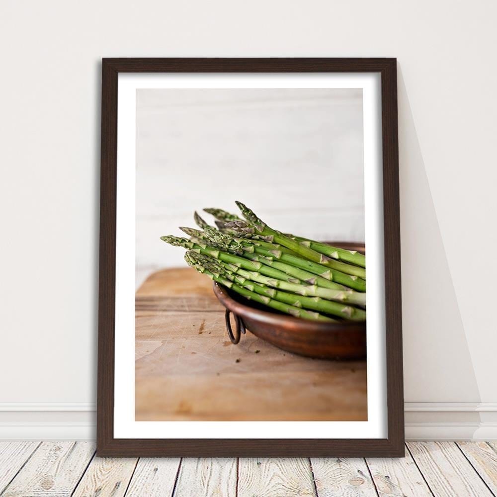 Glezna brūnā rāmī - Green Asparagus Home Trends DECO