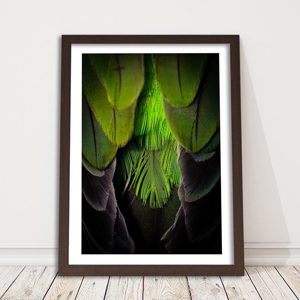 Glezna brūnā rāmī - Green Feathers Home Trends DECO