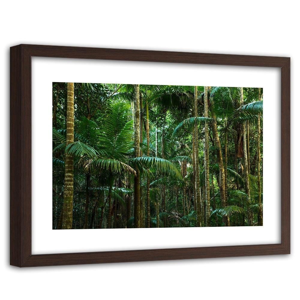 Glezna brūnā rāmī - Green Palms Home Trends DECO