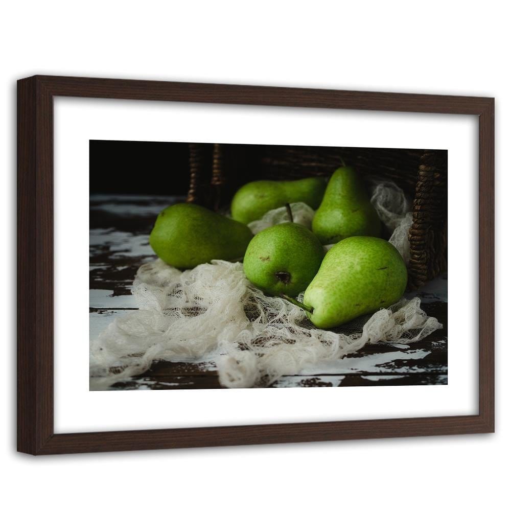 Glezna brūnā rāmī - Green Pears Home Trends DECO