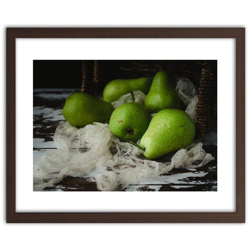 Glezna brūnā rāmī - Green Pears Home Trends DECO
