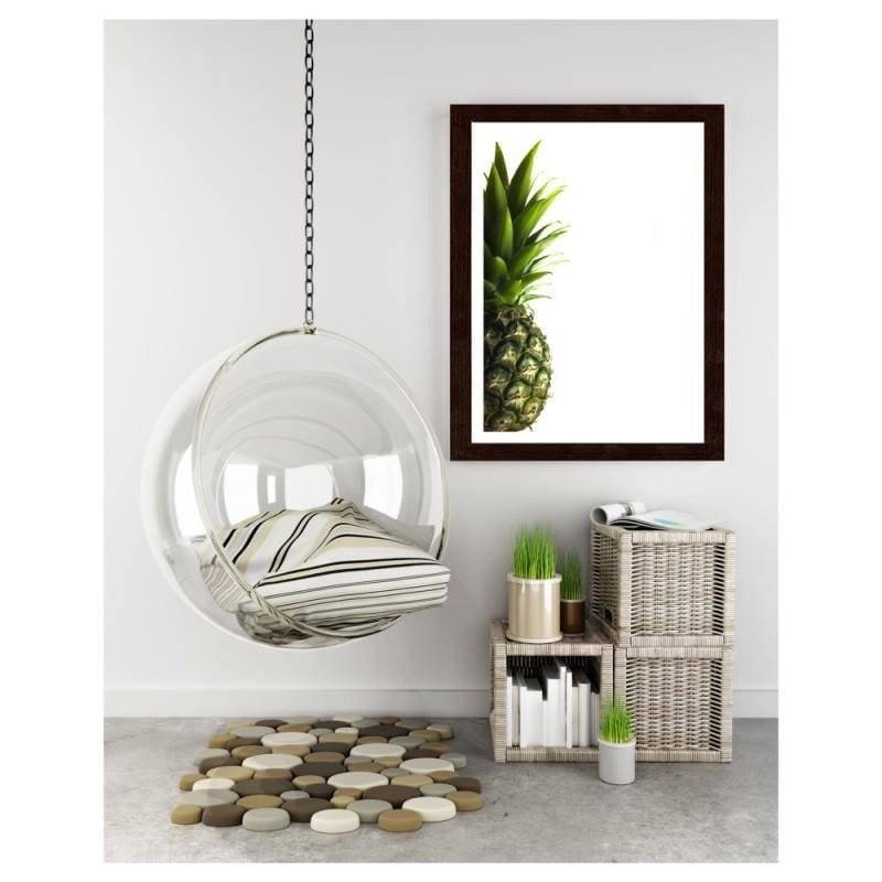 Glezna brūnā rāmī - Green pineapple Home Trends DECO