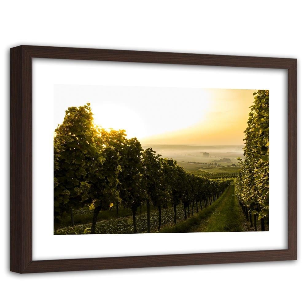 Glezna brūnā rāmī - Green Vineyards Home Trends DECO