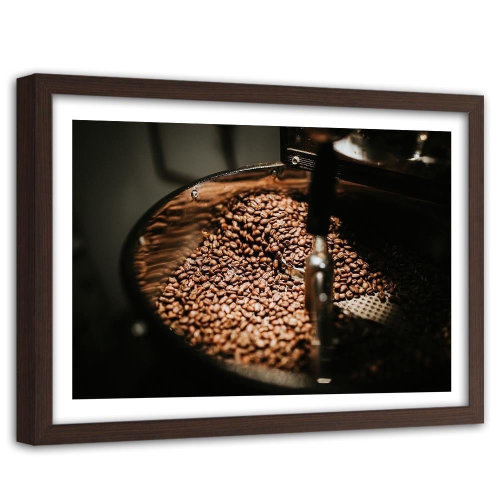Glezna brūnā rāmī - Grinding Coffee Beans Home Trends DECO