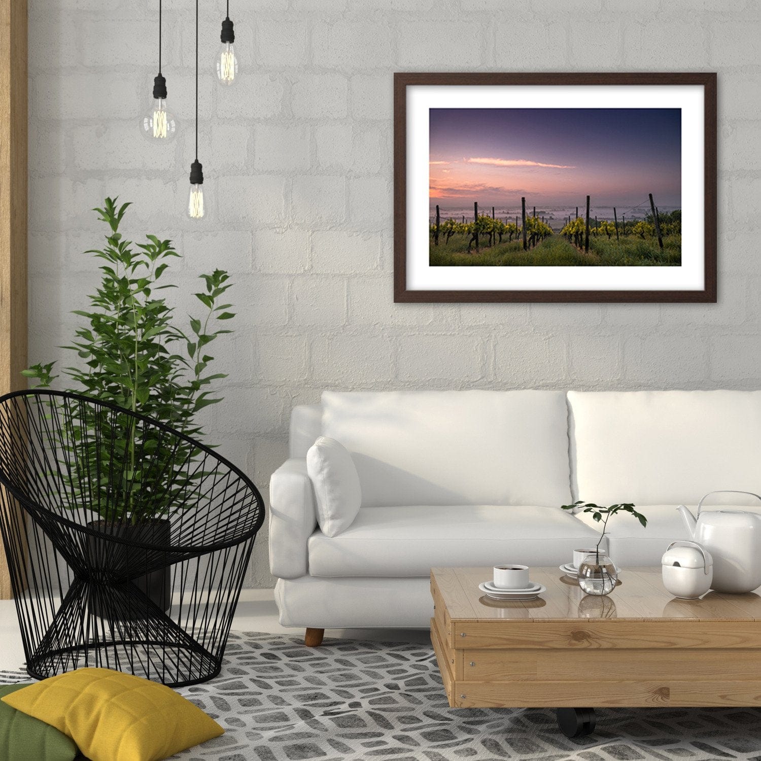 Glezna brūnā rāmī - Growing Grapes Home Trends DECO