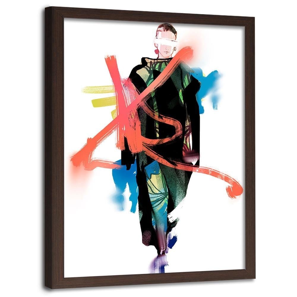 Glezna brūnā rāmī - Grunge Art Home Trends DECO