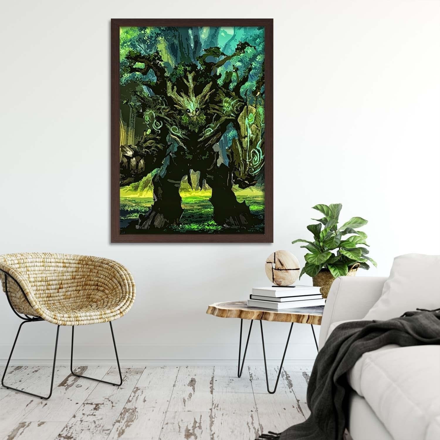 Glezna brūnā rāmī - Guardian Of The Forest Home Trends DECO