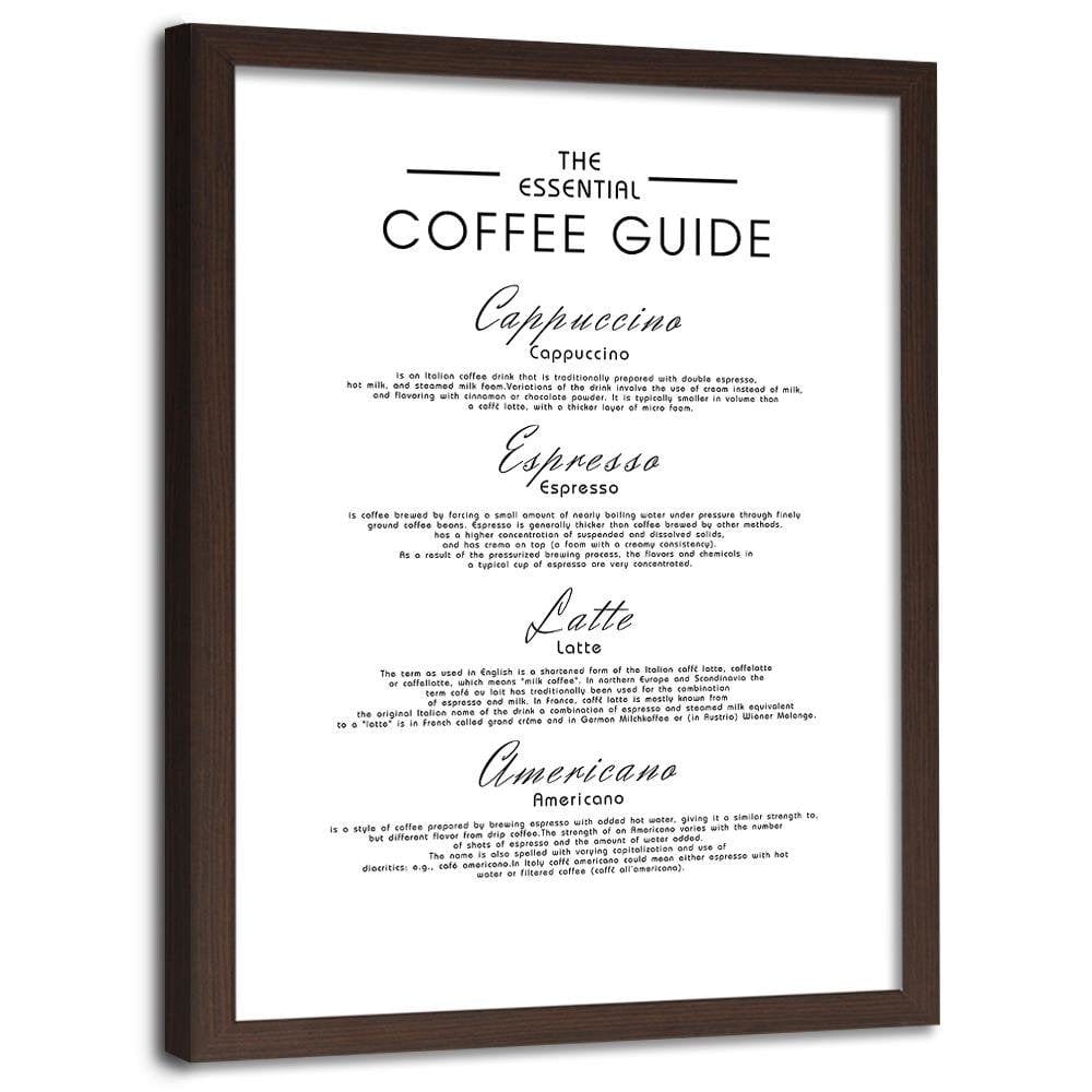 Glezna brūnā rāmī - Guide Coffee Home Trends DECO