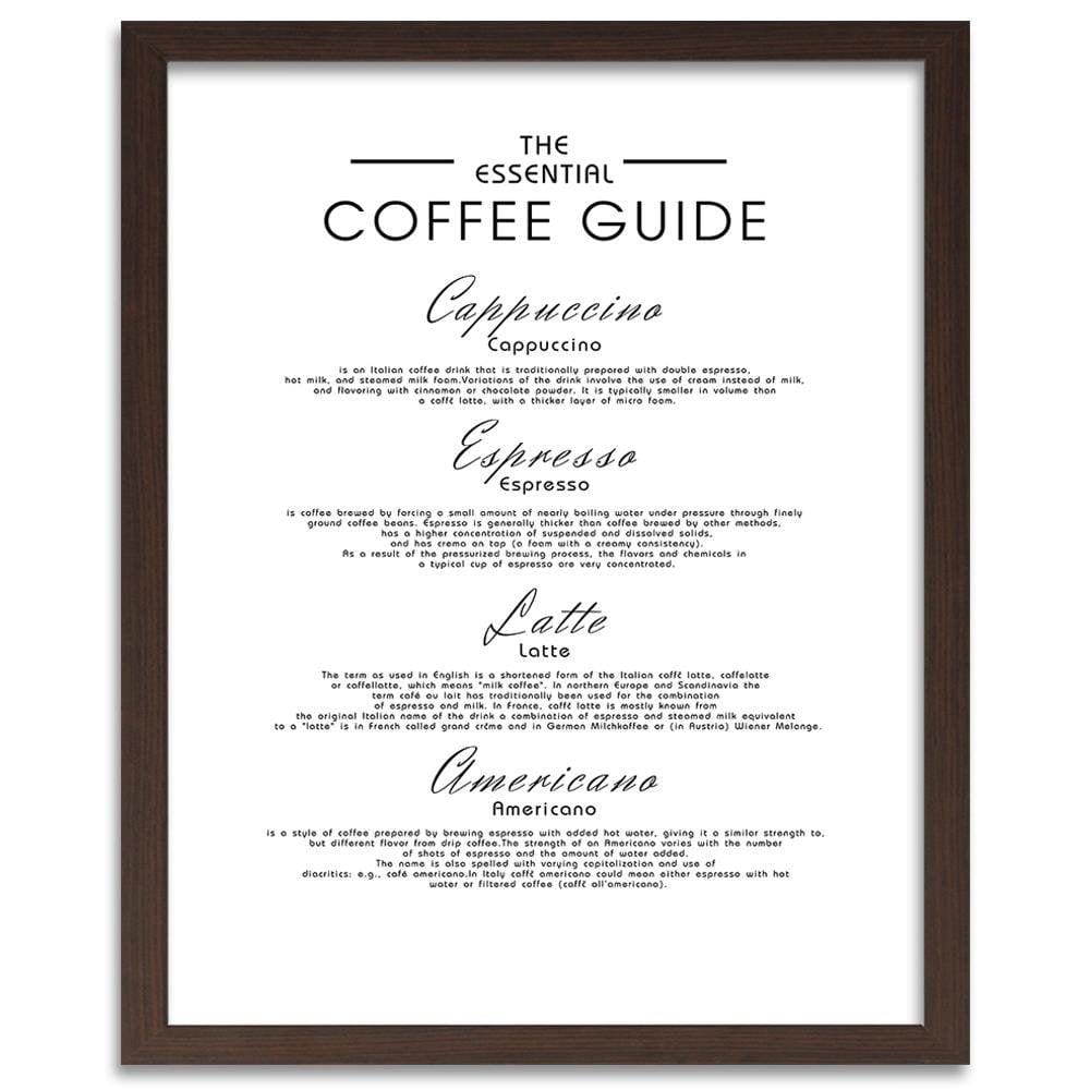Glezna brūnā rāmī - Guide Coffee Home Trends DECO
