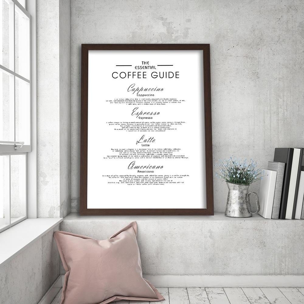 Glezna brūnā rāmī - Guide Coffee Home Trends DECO