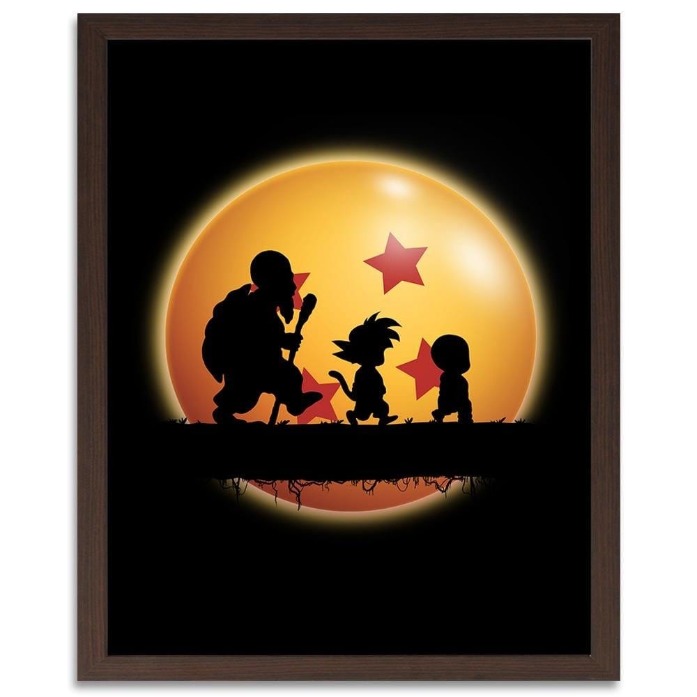 Glezna brūnā rāmī - Hakuna Matata Kame Image Orange Home Trends DECO
