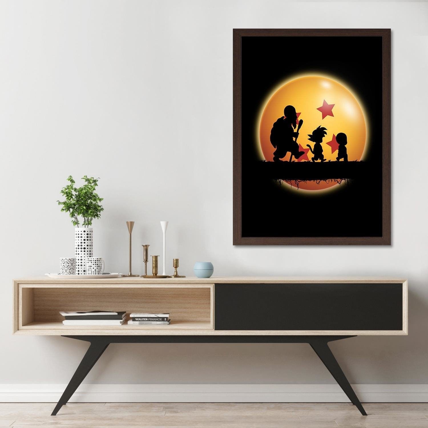 Glezna brūnā rāmī - Hakuna Matata Kame Image Orange Home Trends DECO