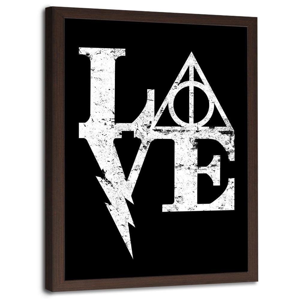 Glezna brūnā rāmī - Harry Love Image Black And White Home Trends DECO