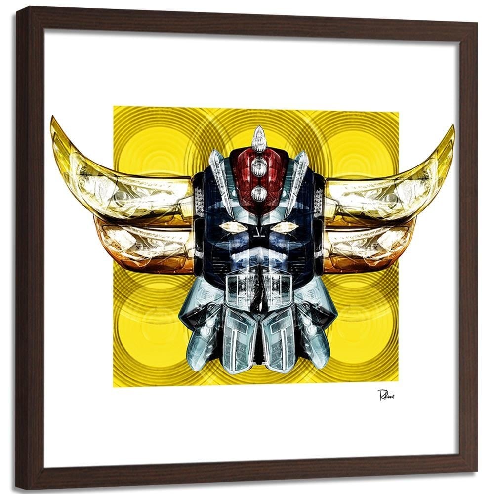 Glezna brūnā rāmī - Head Robot Home Trends DECO