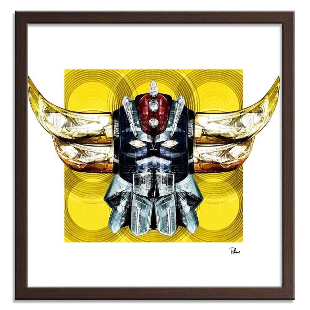 Glezna brūnā rāmī - Head Robot Home Trends DECO