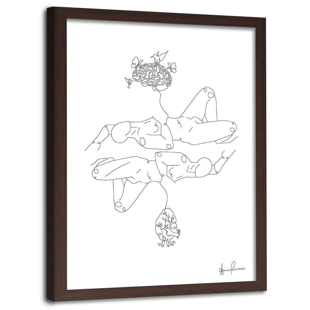 Glezna brūnā rāmī - Heart And Mind Home Trends DECO