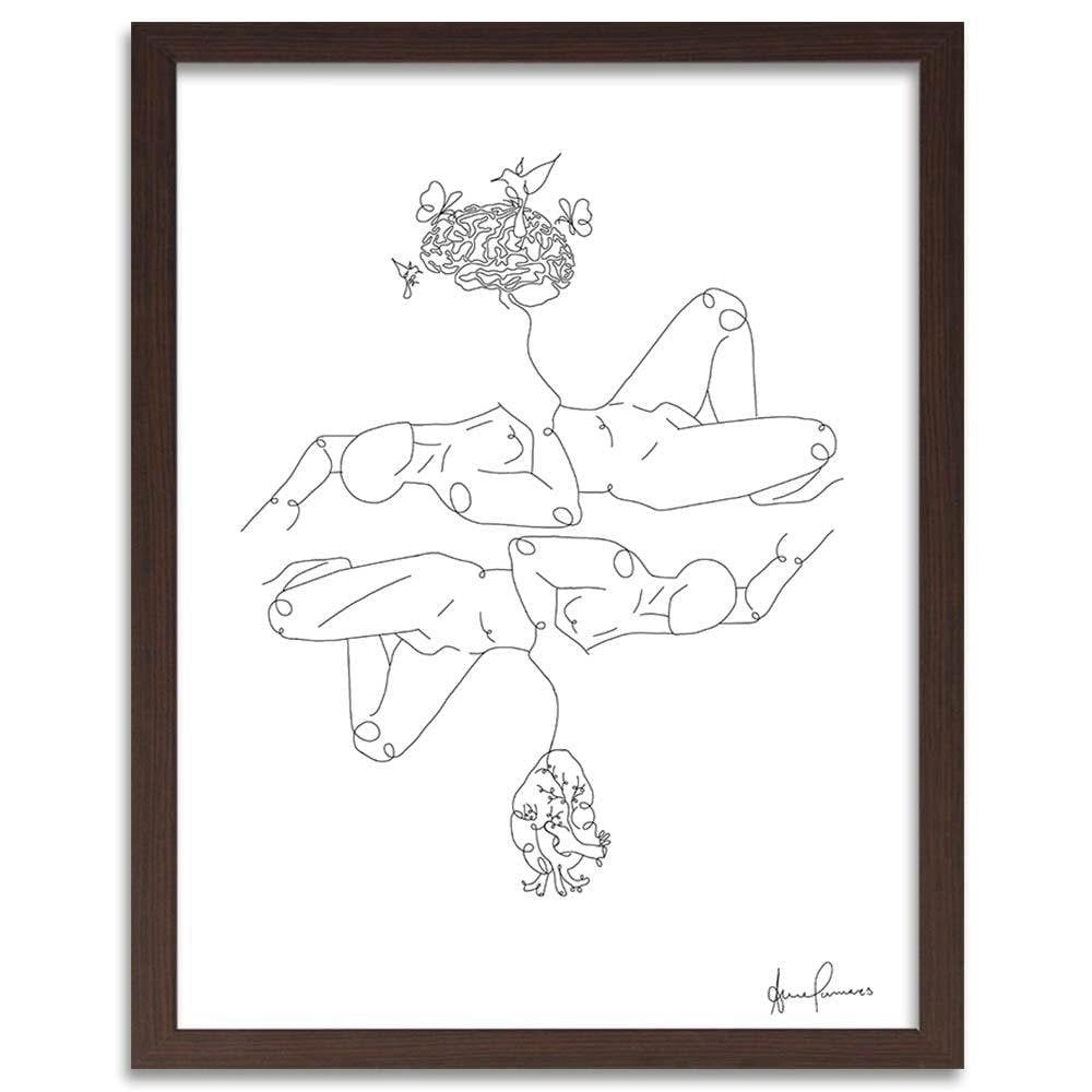 Glezna brūnā rāmī - Heart And Mind Home Trends DECO