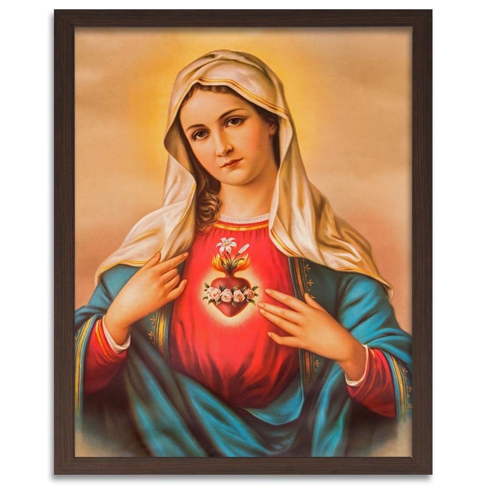 Glezna brūnā rāmī - Heart Of The Virgin Mary Home Trends DECO