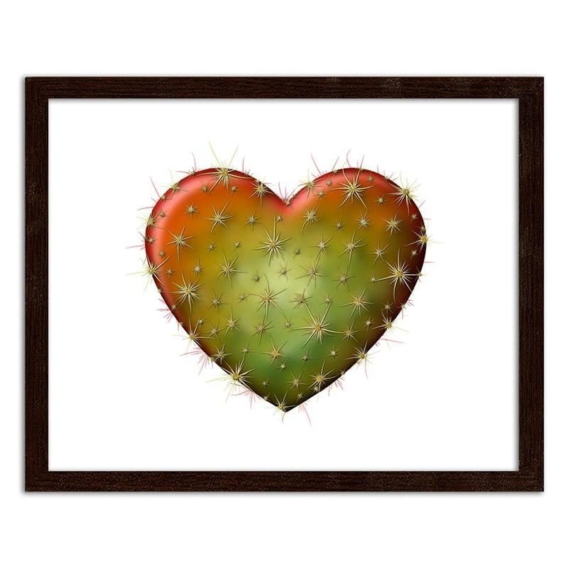 Glezna brūnā rāmī - Heart with thorns Home Trends DECO