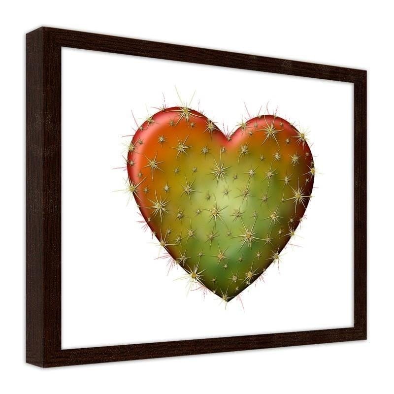 Glezna brūnā rāmī - Heart with thorns Home Trends DECO