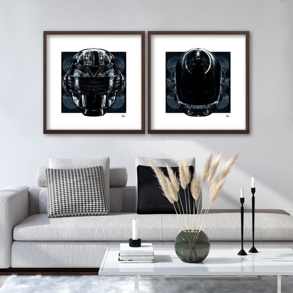 Glezna brūnā rāmī - Helmet Music Home Trends DECO