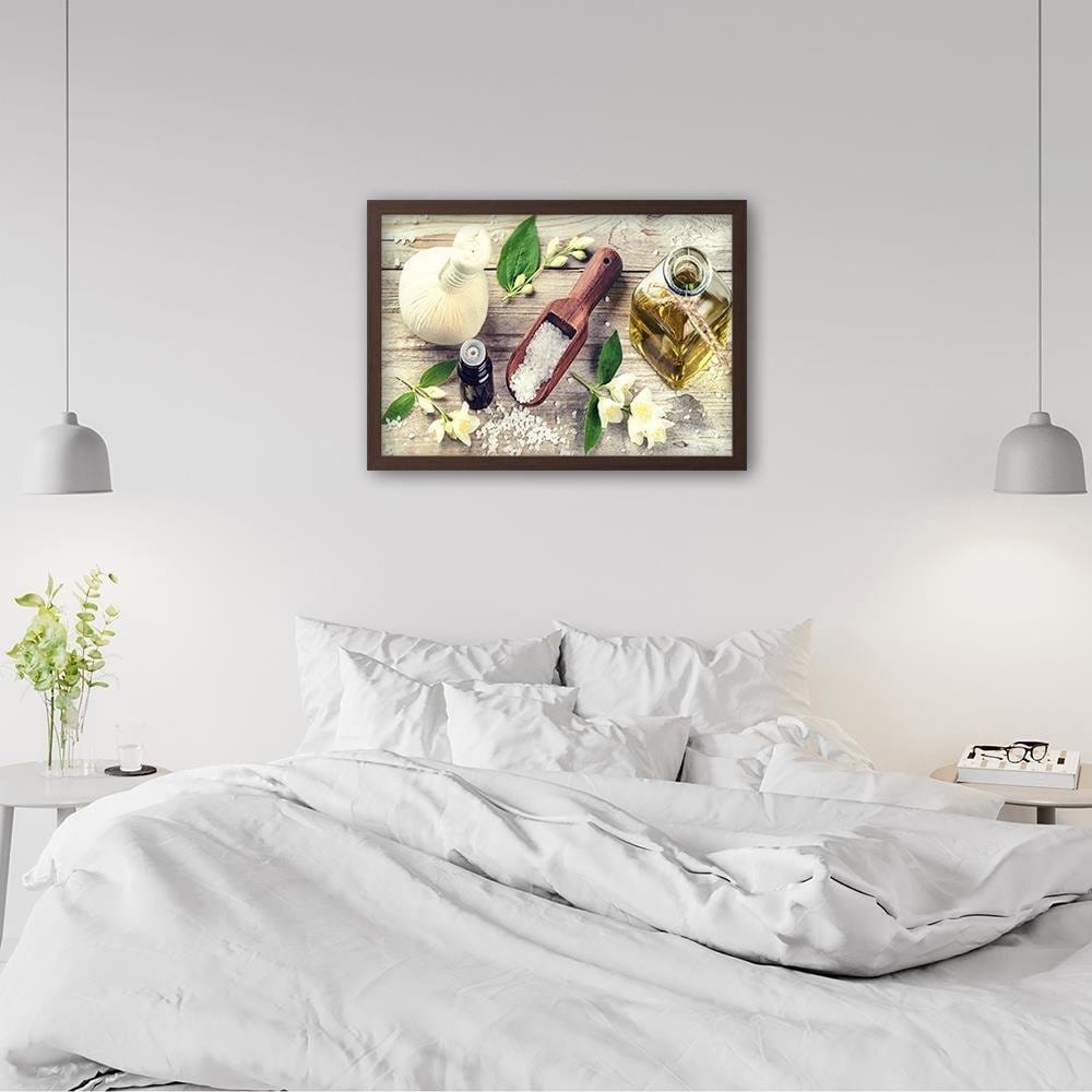 Glezna brūnā rāmī - Herbs And Spices Home Trends DECO