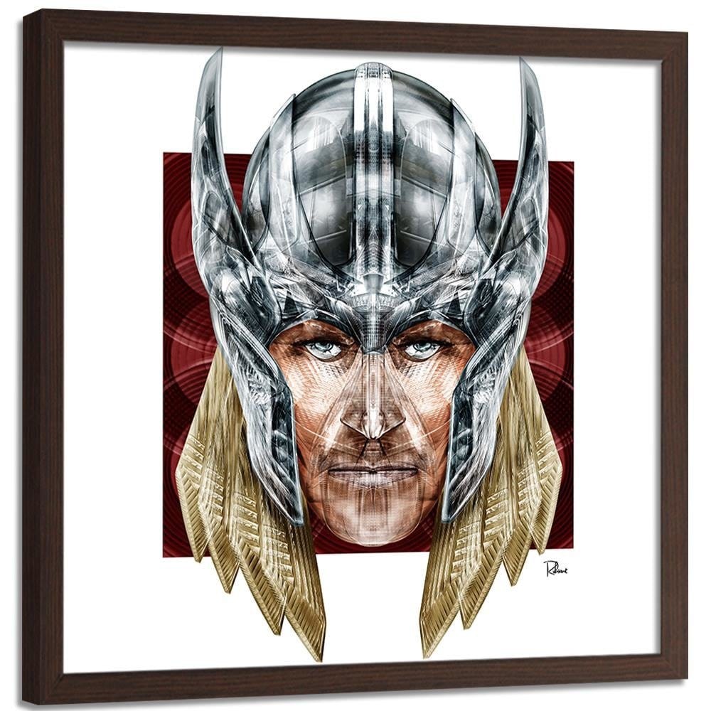 Glezna brūnā rāmī - Hero With A Hammer Home Trends DECO