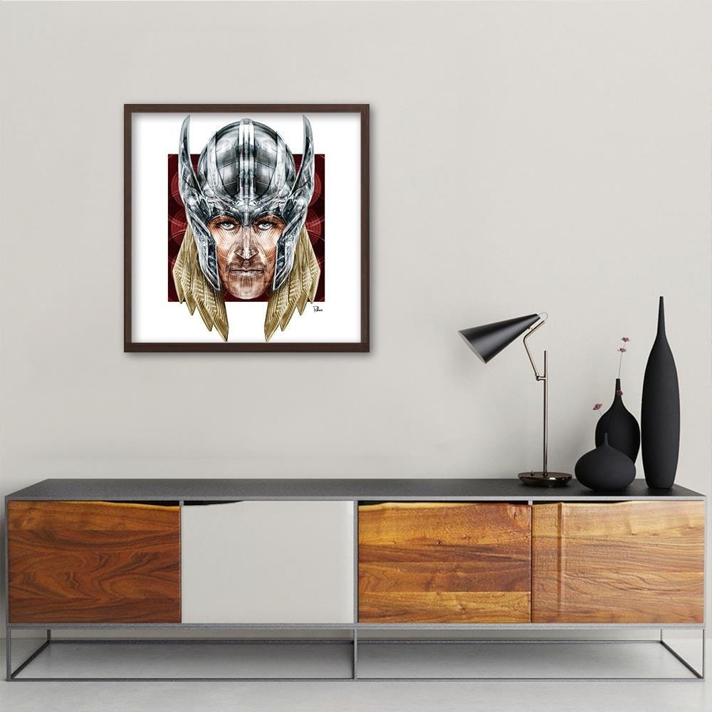 Glezna brūnā rāmī - Hero With A Hammer Home Trends DECO