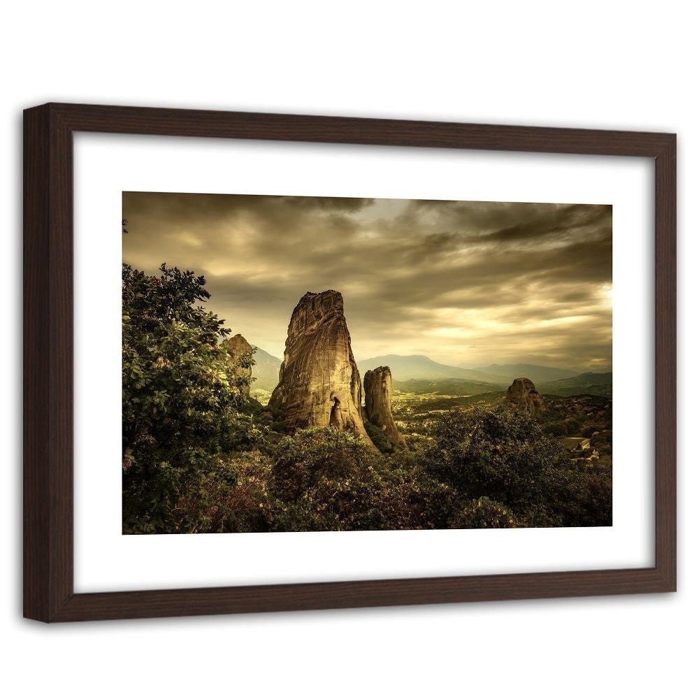 Glezna brūnā rāmī - High Rock Home Trends DECO