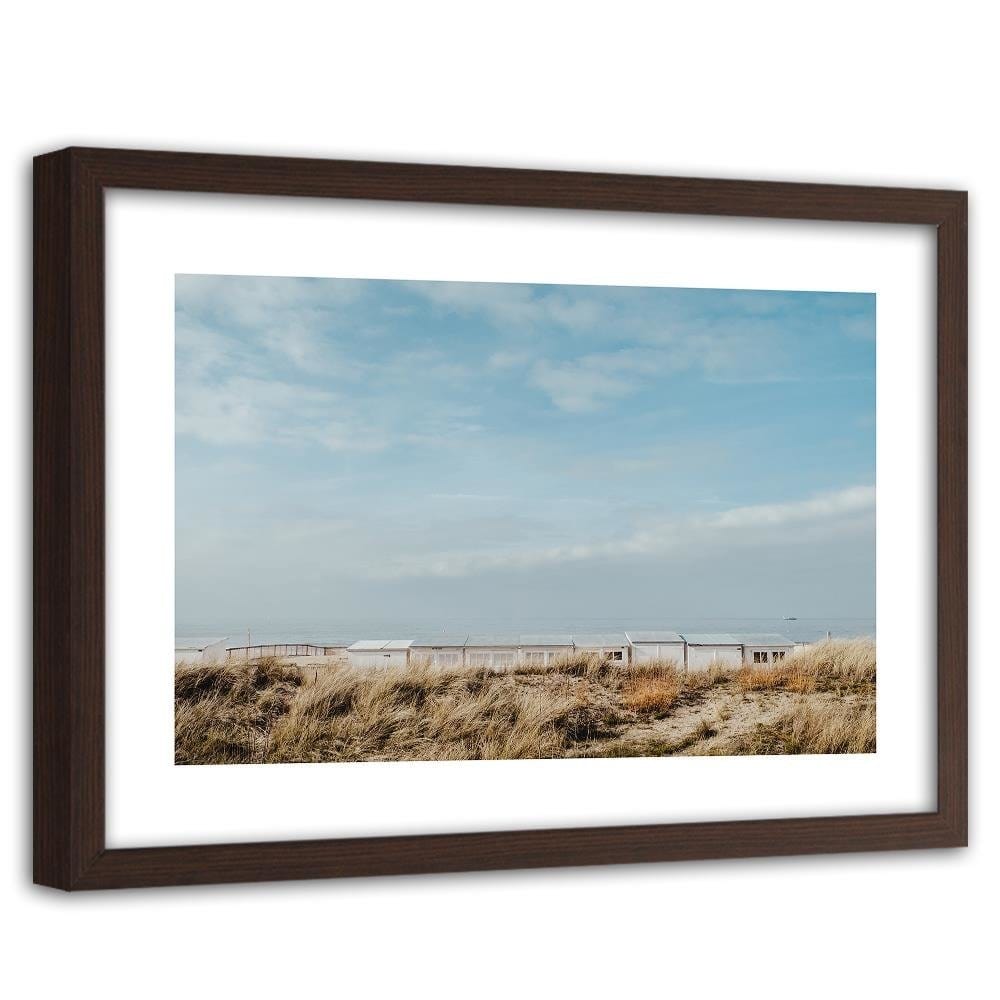 Glezna brūnā rāmī - Houses By The Sea Home Trends DECO