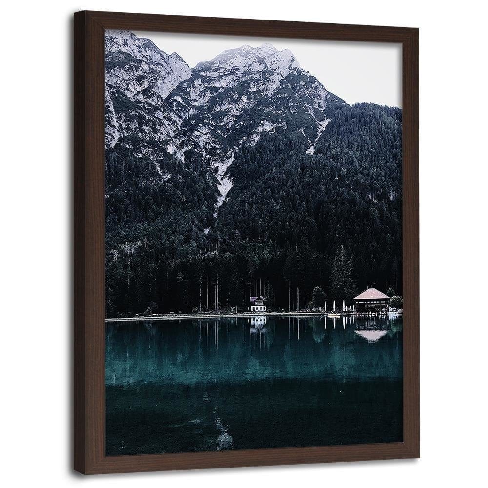 Glezna brūnā rāmī - Houses The Mountain Peak Home Trends DECO