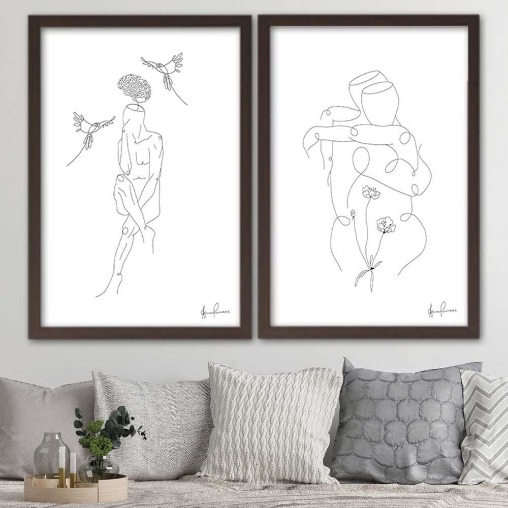 Glezna brūnā rāmī - Hugged Home Trends DECO