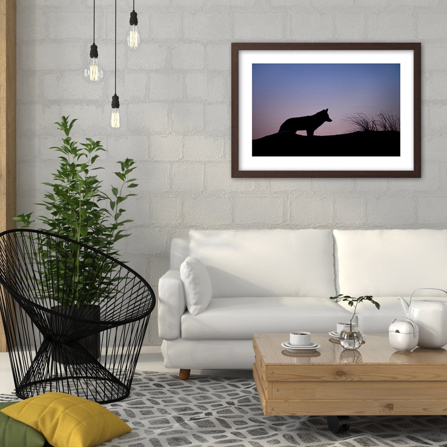 Glezna brūnā rāmī - Hunt At Dawn Home Trends DECO