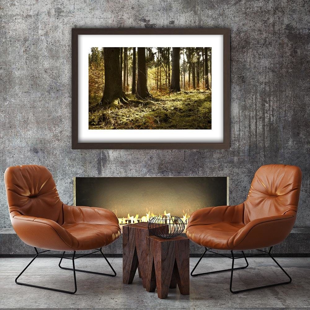 Glezna brūnā rāmī - In The Forest Home Trends DECO