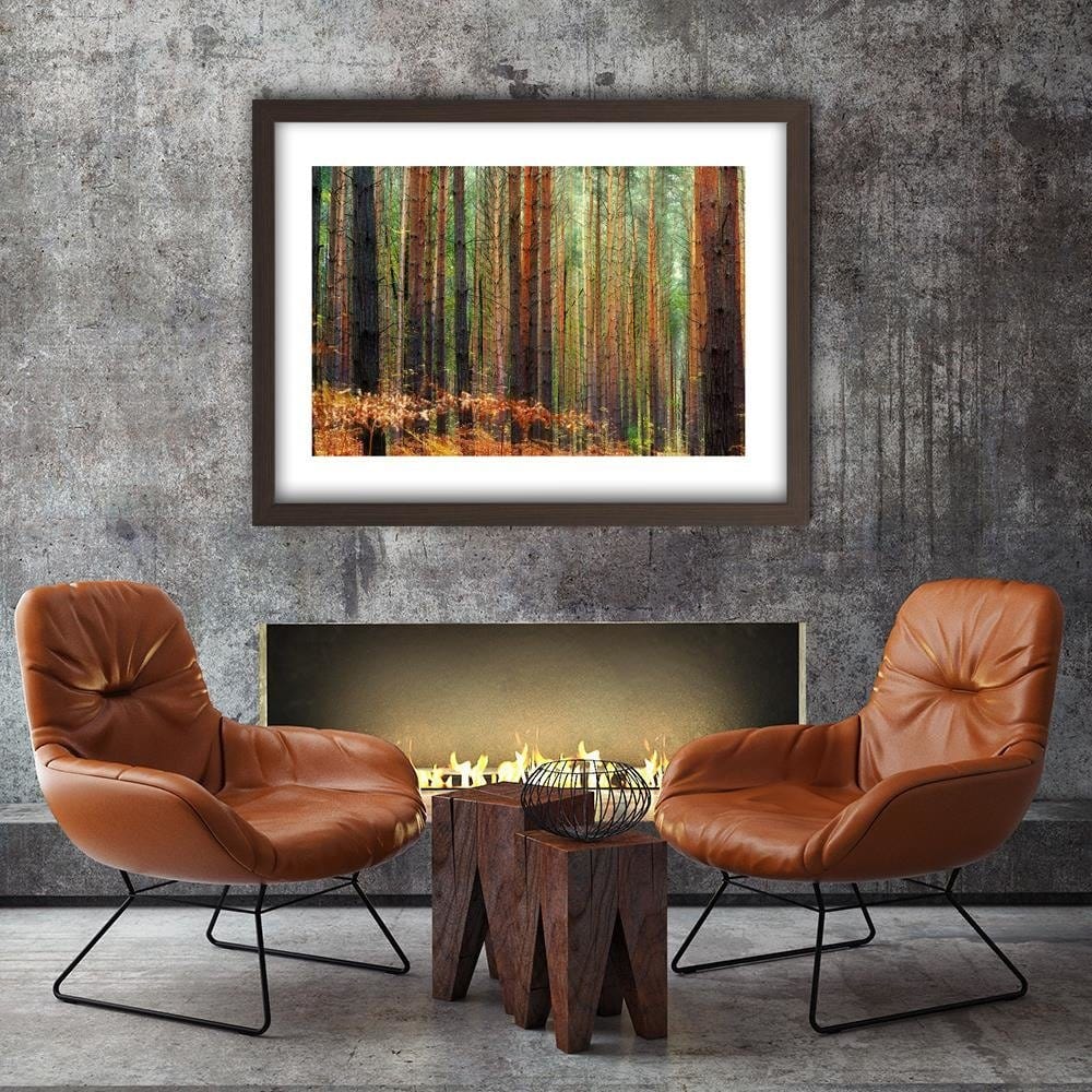 Glezna brūnā rāmī - In The Middle Of A Forest Home Trends DECO