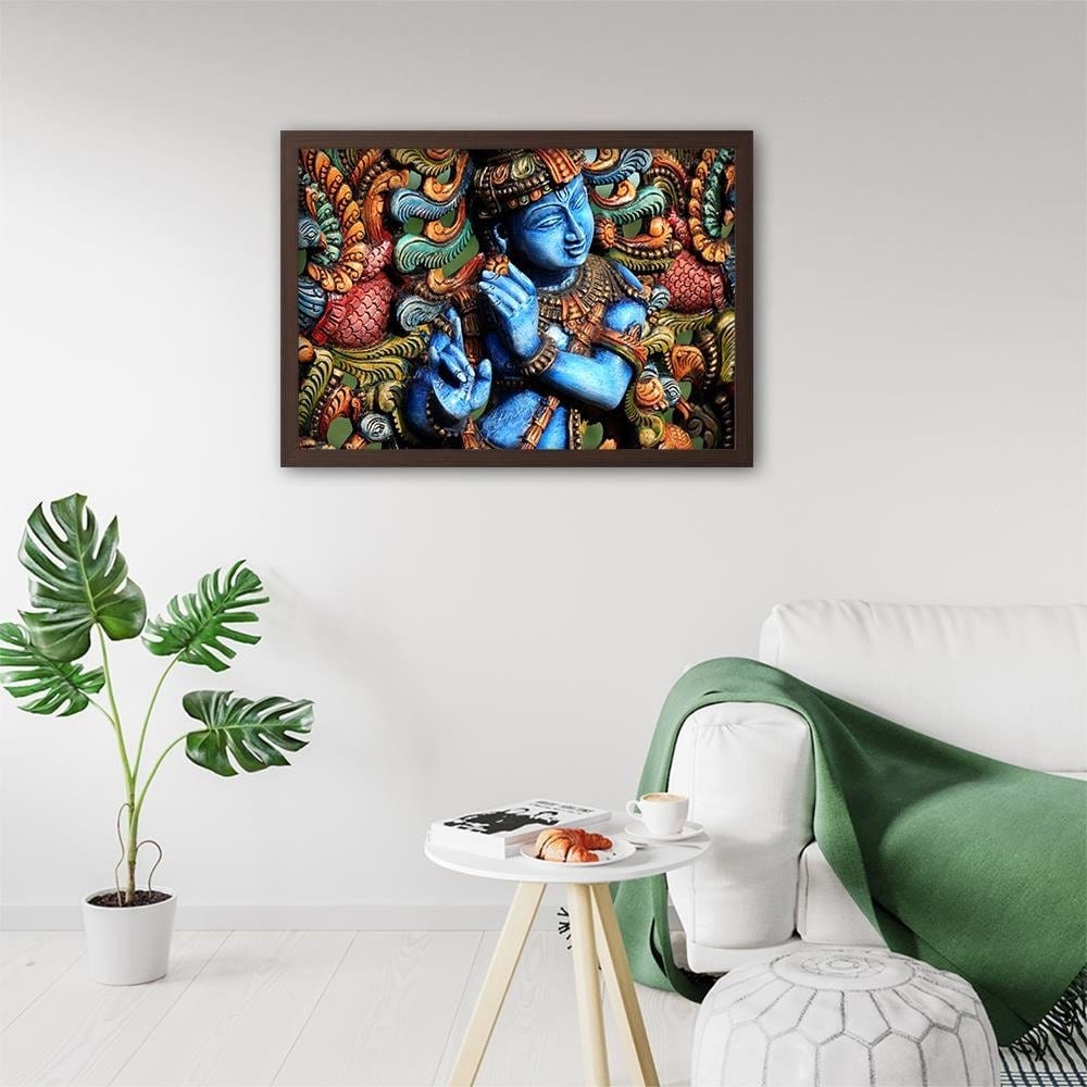 Glezna brūnā rāmī - India Style Home Trends DECO